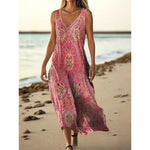 Sleeveless Casual Printed Elegant Slim-fit Dress