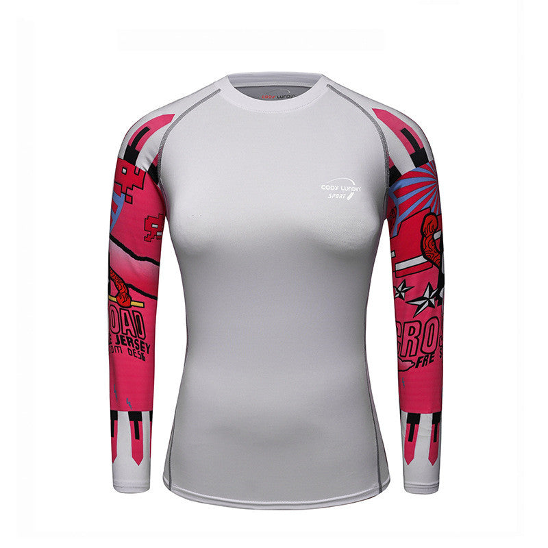 Women's Sports Long Sleeve Printed Tight Yoga Clothing