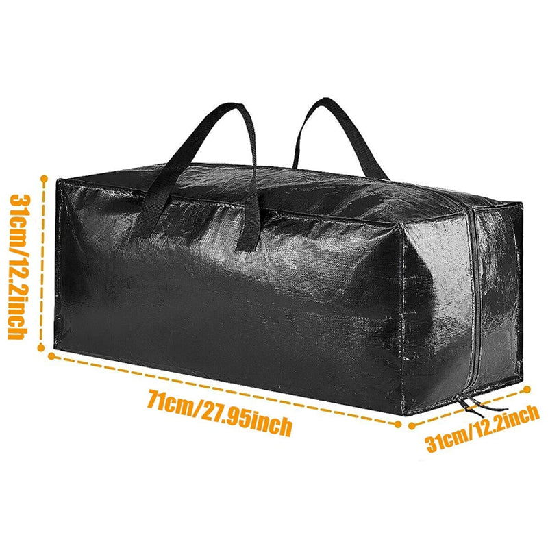 Extra Large Waterproof Heavy Duty Outdoor Garden Furniture Cushion Storage Bag--Black
