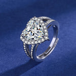 Elegant 1ct Simulated Moissanite Six-Prong Ring Luxury Wedding Jewelry For Women