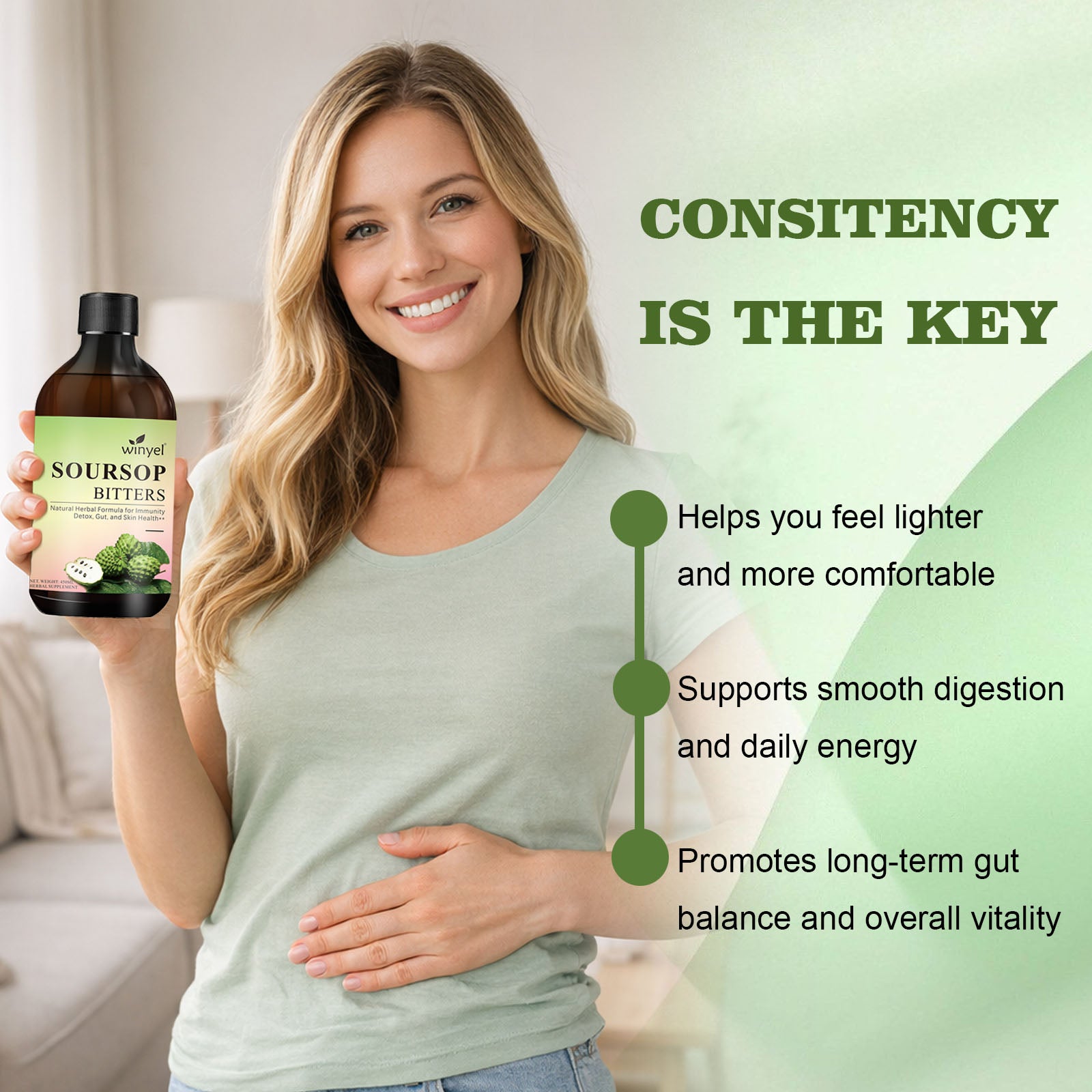 Soursop Liquid Contains Black Seeds, Moringa, And Turmeric, And Is Beneficial For Digestion And Gut Health, As Well As Providing Antioxidants, Skin Health, And Immune Support. It's A Pure 16-herb Form