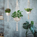 2Pcs Plant Hanger Flowerpot Net Bag 40in Cotton Rope Plant Hangers 4Legs Plant Hanger Fit For Round Or Square Plant Pot