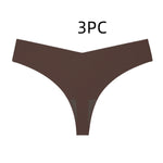 Low Waist Ice Silk Nude Feel Seamless Purified Cotton Crotch T-back