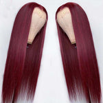 Full Headgear Long Straight Front Lace Wig Smooth Hair