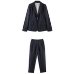European And American-style Slim-striped Casual Suit