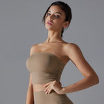 New Solid Color Chest Wrap Yoga Clothing Top