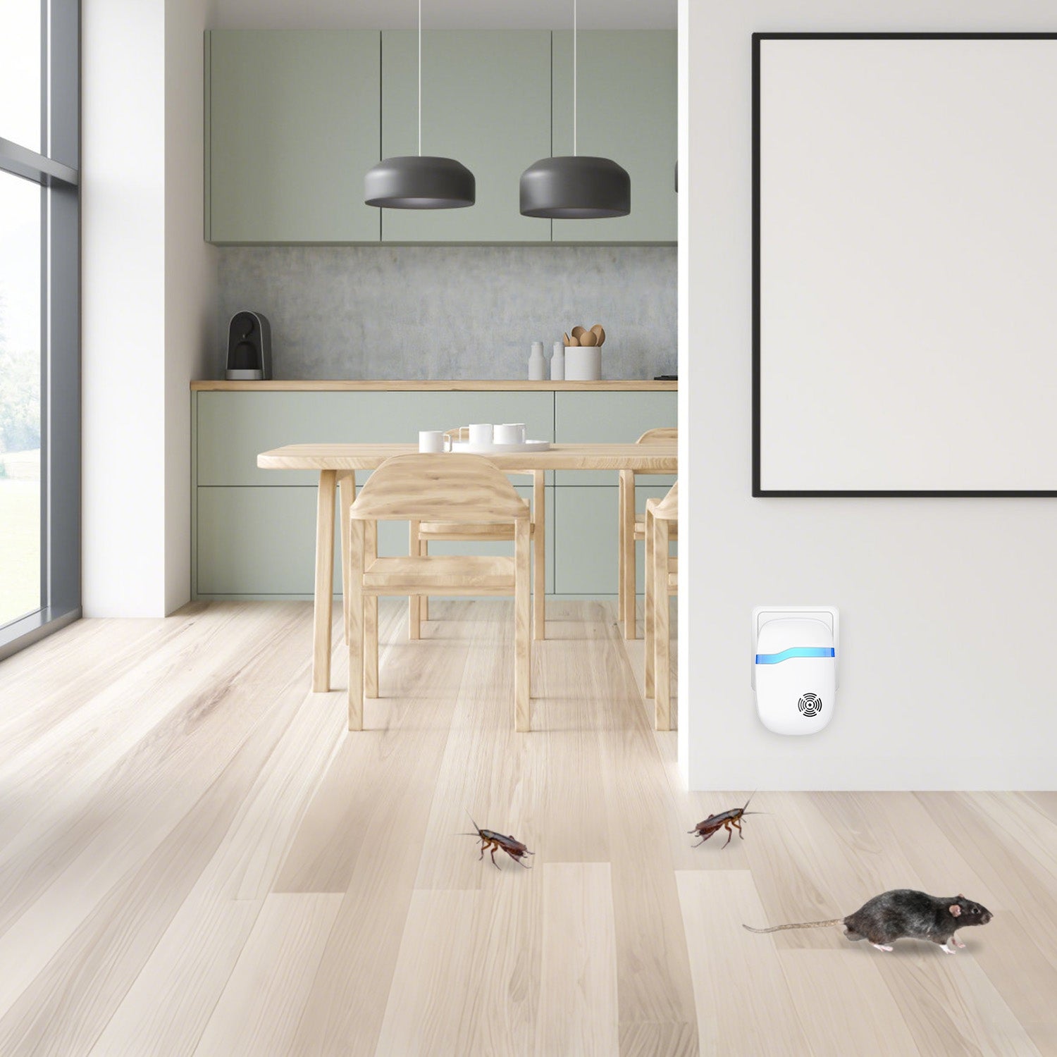 6 Packs Ultrasonic Pest Repellers Electric Plug-In Indoor Pest Control Mouse Repellent Chaser Deterrent Rodent Chaser For Home Kitchen Office Warehouse Hotel 22-65kHz