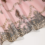 Ladies' Printed Leopard Print Chain Chiffon Thin Silk Scarf, Light, Retro And Elegant Style Scarf, Spring And Summer Daily Casual Travel And Vacation