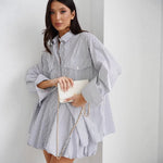 New Commuter Casual Simple Striped Set
