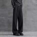 Summer Ice Silk Casual Pants American-Style High-Waist Suit Trousers