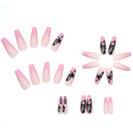 Long Black Butterfly Mature Nail Enhancement