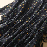 Mid-length Printed Loose-fit Retro Artistic Casual Dress