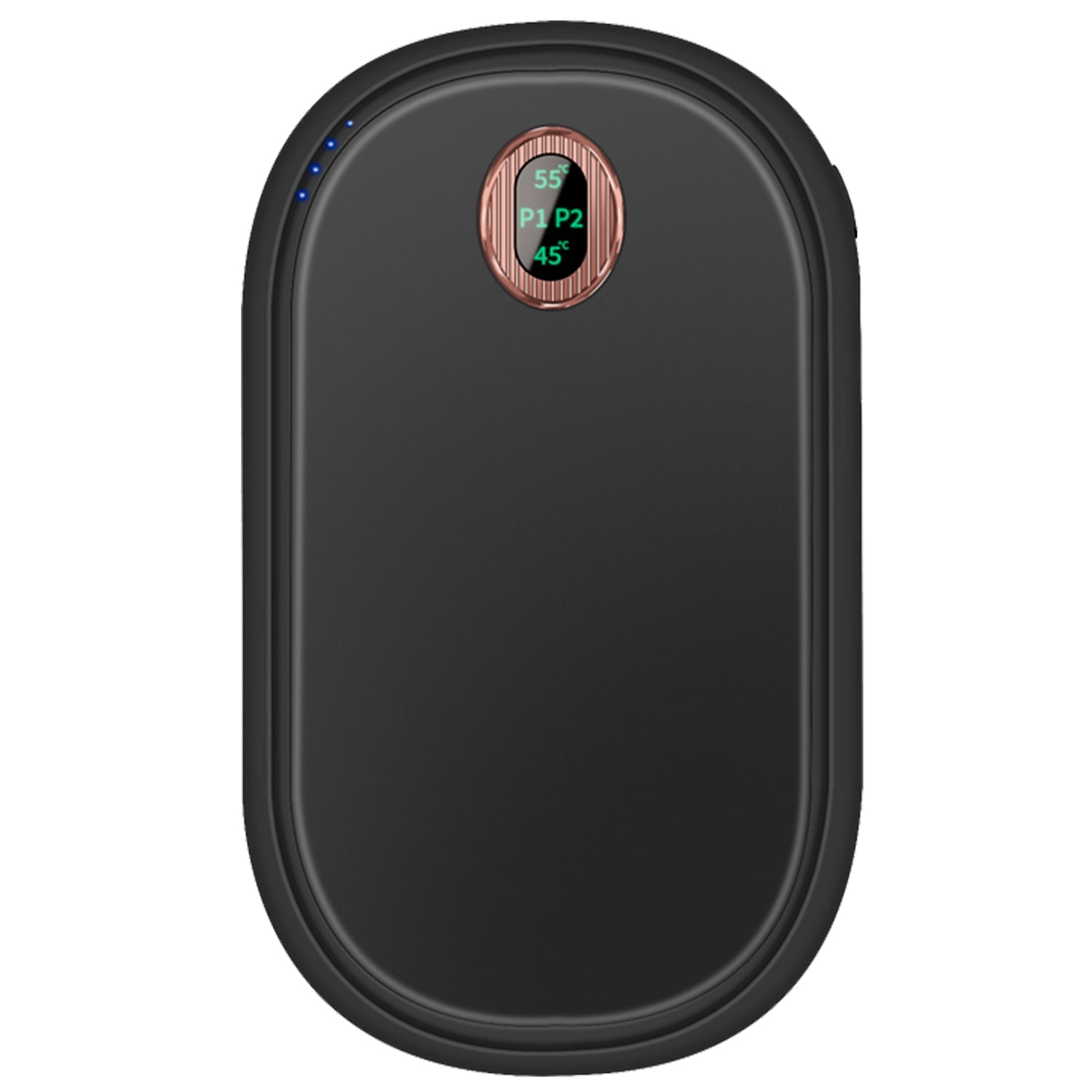 Black-Pink Color Options -- 1Pc Rechargeable Hand Warmer Electric Hand Heater Portable Reusable Pocket Warmer Power Bank With Digital Display 2 Levels Double-sided Heating