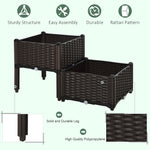 Raised Garden Bed With Legs, Self-Watering Planter Box Raised Bed To Grow Flowers