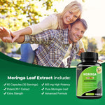 Pure Moringa Capsules - High Potency, Health & Fitness With Essential Vitamins & Amino Acids - 60 Capsules