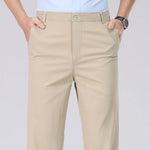 Men's Long PantsCotton Dress Trousers Loose Straight Leg