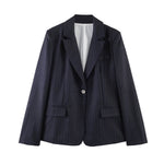 European And American-style Slim-striped Casual Suit