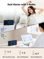 A Loud Alarm Clock With A Bed Vibration Device, Specially Designed For People With Severe Insomnia. It Is Suitable For Those With Hearing Impairments And Deafness. It Has 2 Alarm Functions, 3 Vibratio