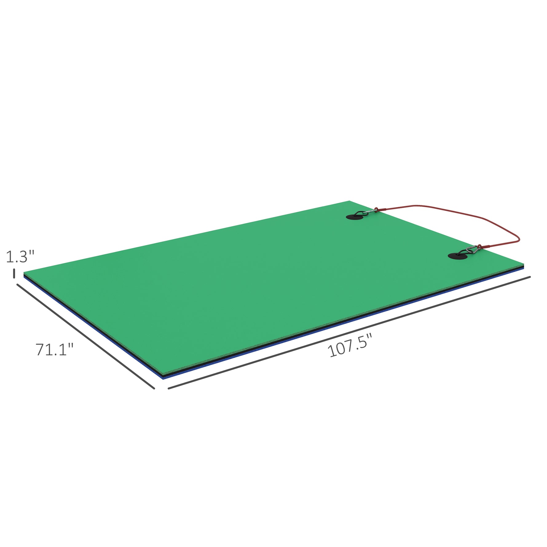 9 X 6 Lily Pad Water Mat For 2 Adults, Floating Water Pad For Lake, Pool, Ocean, Beach, And Boating, Green