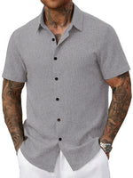 Men's Lapel Short-Sleeve Casual Shirt