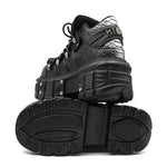 Chunky-sole Punk-style Platform Tank Boots For Women