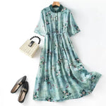 Waist-cinched Loose-fitting A-line Maxi Dress
