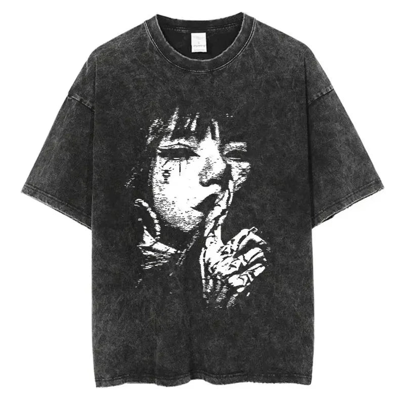 Men's Fashion Washed Streetwear Graphic Prints