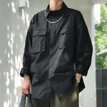 Spring Autumn Men's Long-Sleeve Trendy American-Style Workwear Shirt