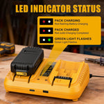 20V Dual-port Fast Charger, Replaceable Charger, Compatible With 12V - 20V Batteries, Equipped With USB And Type-C Charging Interfaces