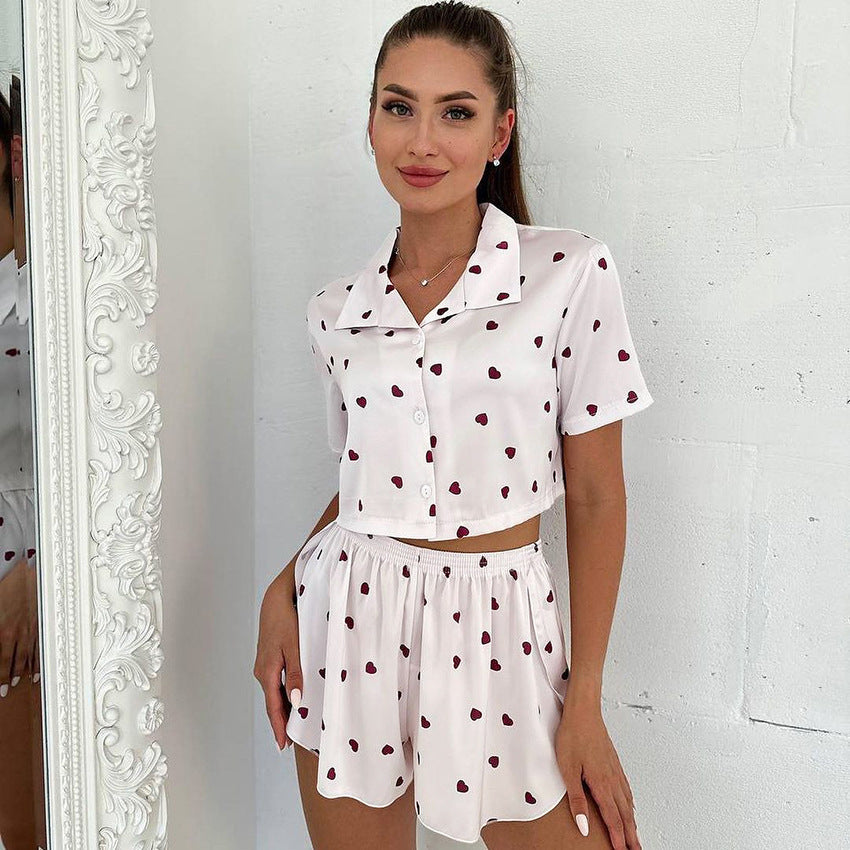 Women's New Best-Selling Heart-Print Set