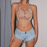 Four Seasons Gem Sexy Beach Nightclub Party Bikini Top