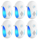 6 Packs Ultrasonic Pest Repellers Electric Plug-In Indoor Pest Control Mouse Repellent Chaser Deterrent Rodent Chaser With 2 Modes For Home Kitchen Office Warehouse Hotel