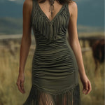 New Womens Fashionable Casual Tassel Dress