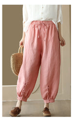 Retro Solid-color Casual Pants Draping And Figure-flattering Carrot Pants