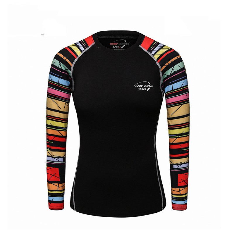 Women's Sports Long Sleeve Printed Tight Yoga Clothing