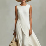 Asymmetrical Hem Modern Womens Style Dress