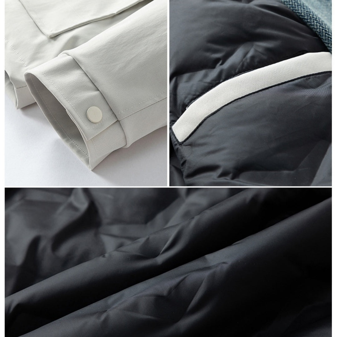 Men's Jacket Fake Two-Piece Korean-Style Trendy Loose Mens
