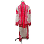 Jacquard Casual Set Womens Printed Wide-Leg Pants Two-Piece Set