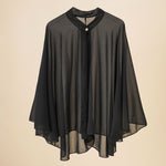 Women's Short Solid-Colored Cardigan Outerwear Sun-Protective Jacket