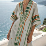 Ladies V-neck Dress Seaside Holiday