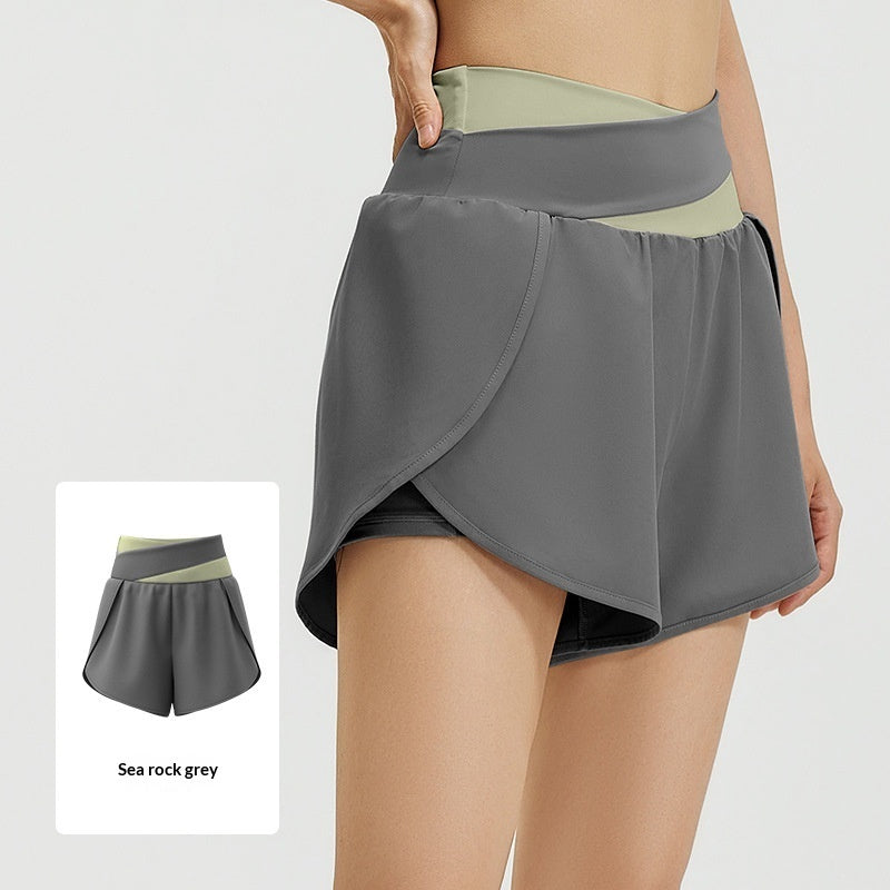Anti-exposure High-waist Three-quarter Pants Outdoor Yoga Pants