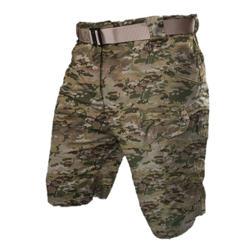 City Tactical Casual Shorts Workwear Plaid Fabric Waterproof