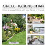 Classic Wooden High-Back Rocker, Carbonized For Garden Serenity & Relaxation, Durable Outdoor Furniture