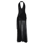 Womens Cutout Side-Waist Tied Casual Dress
