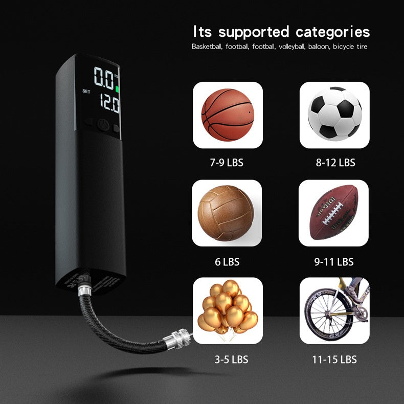 Multifunctional Mini Inflatable Machine, Small Handheld Electric Portable Basketball Inflator, Wireless Charging Balloon Inflator