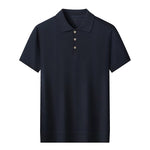 New Fashion Mens Knitted Polo Shirt Short-Sleeve