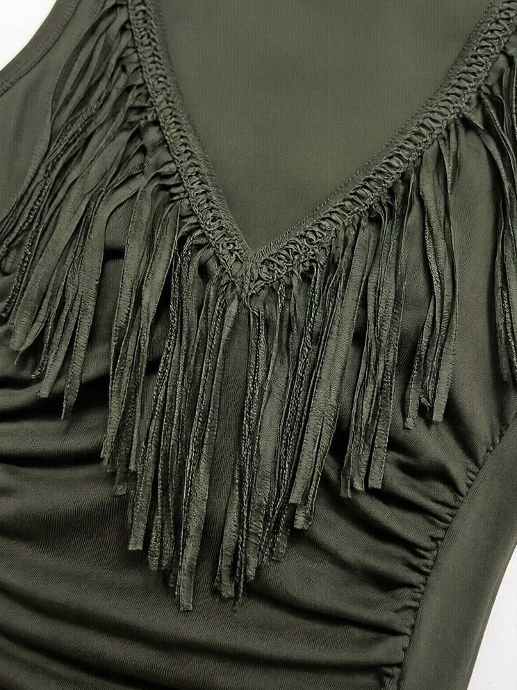 New Womens Fashionable Casual Tassel Dress