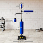 4.6'-6.7' Speed Bag Boxing Bag Stand, Reflex Bag Boxing Training Equipment, Speed Punching Bag, Blue