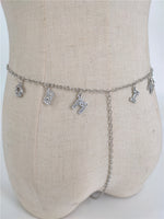 Panty Waistband Diamond Monogram Combination Thong Chain Waist Chain