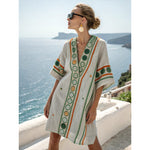 Ladies V-neck Dress Seaside Holiday